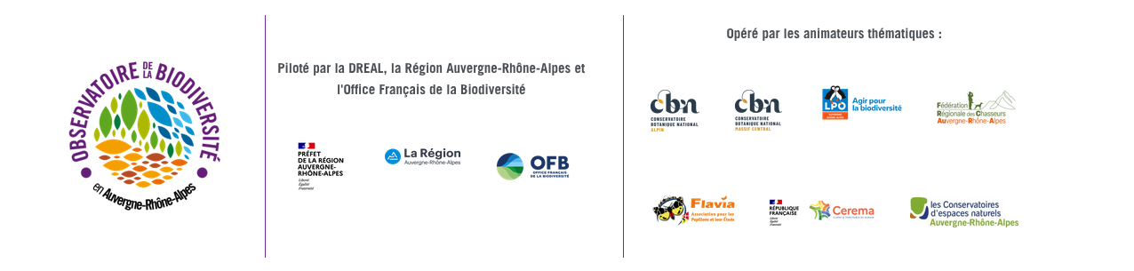 Pied de page Observatoire Régional de la Biodiversité